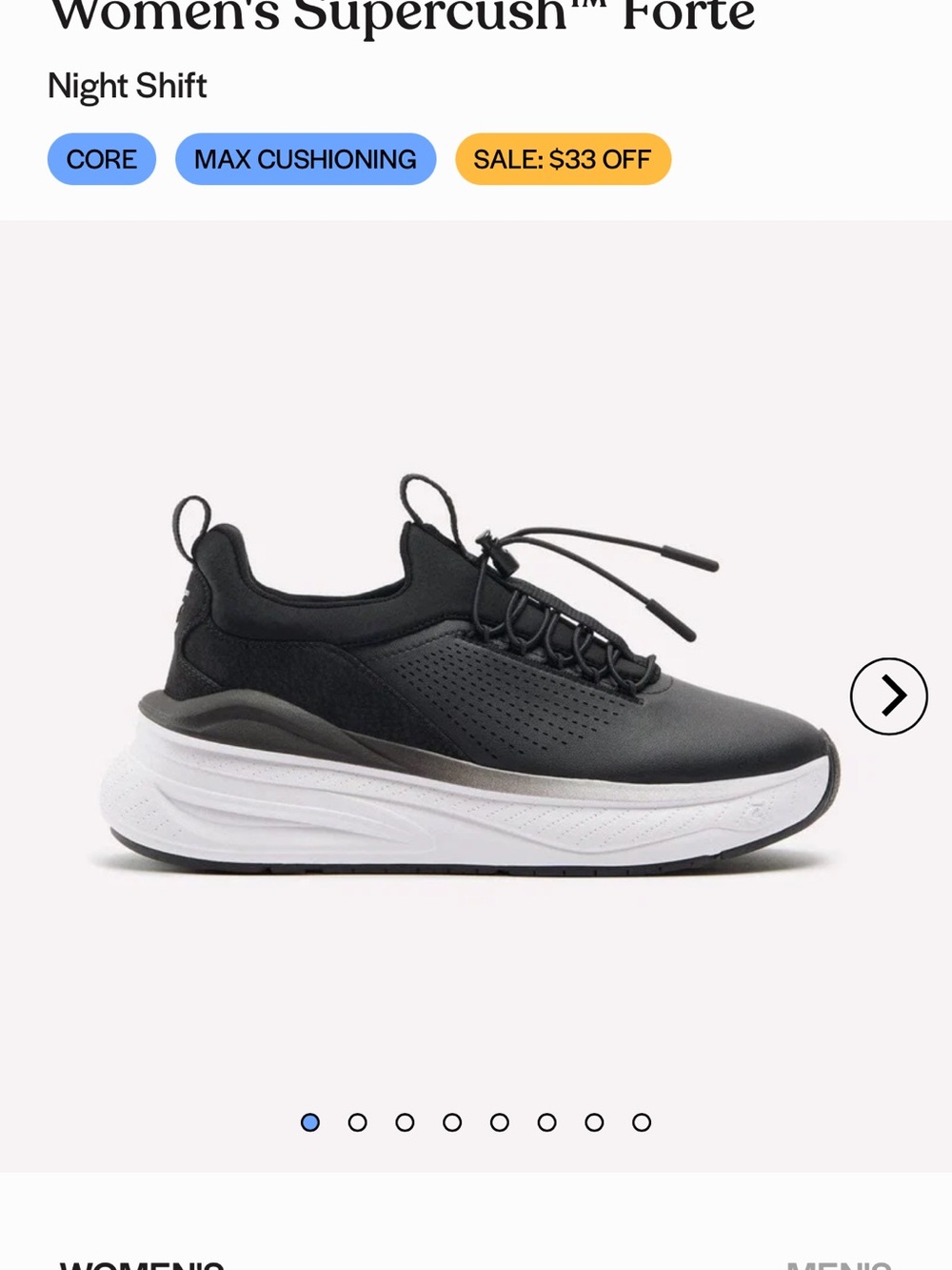Women's Supercush Forte Night Shift Sneakers - Black